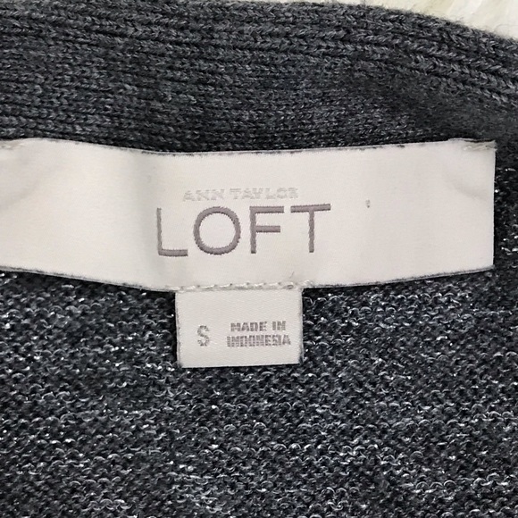 LOFT Cardigan Button Up Size S   Grey 175 - Picture 4 of 6